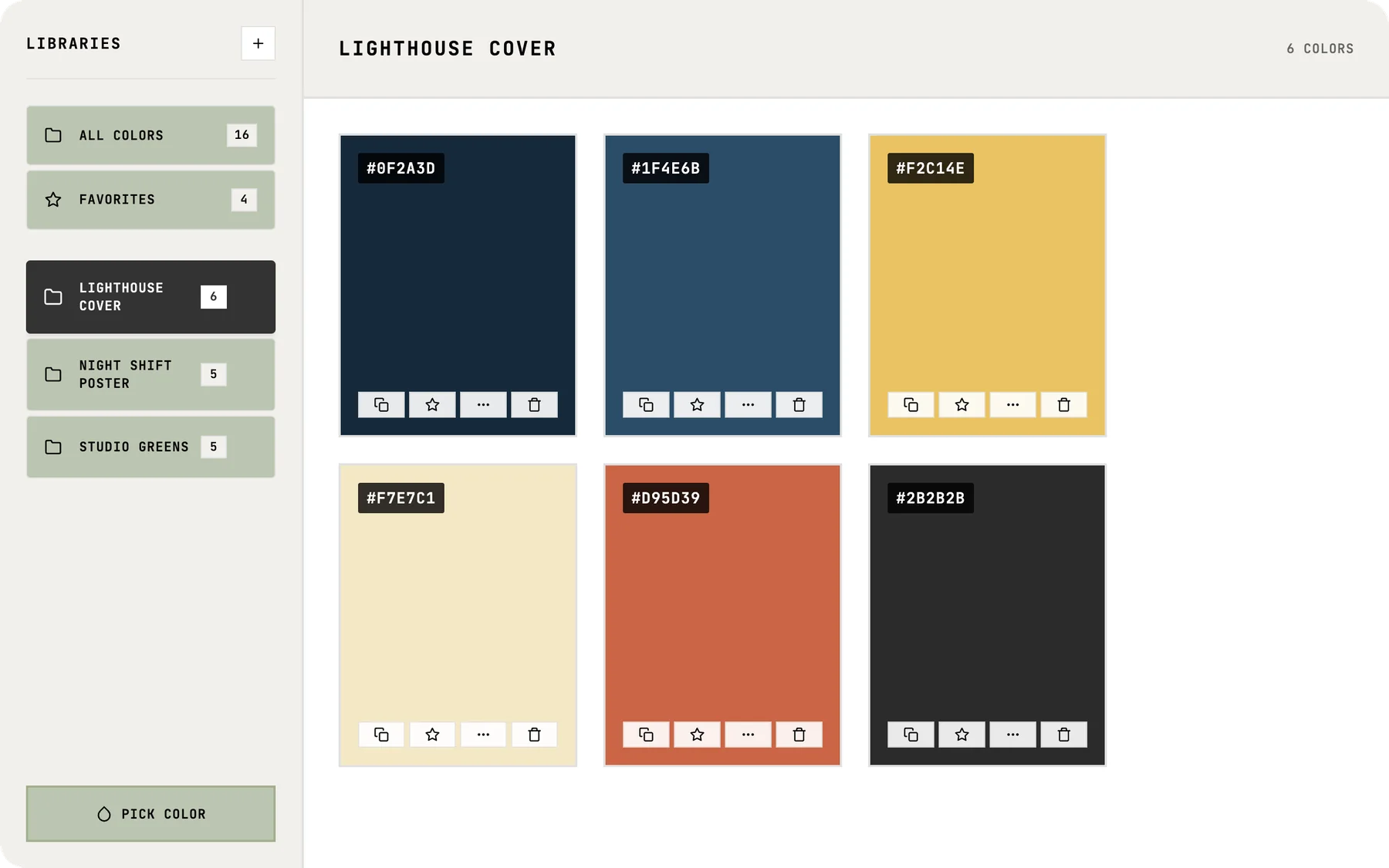 ColorPikr: a palette saved for that cover