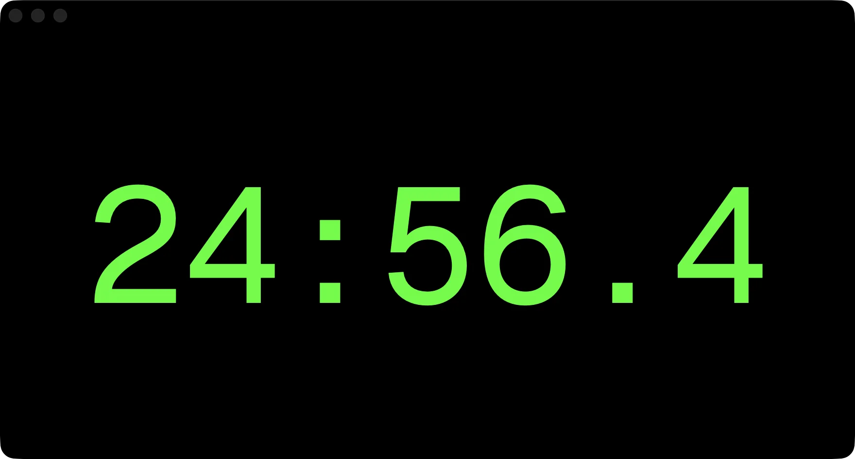 CountDown: twenty five minutes, ticking down